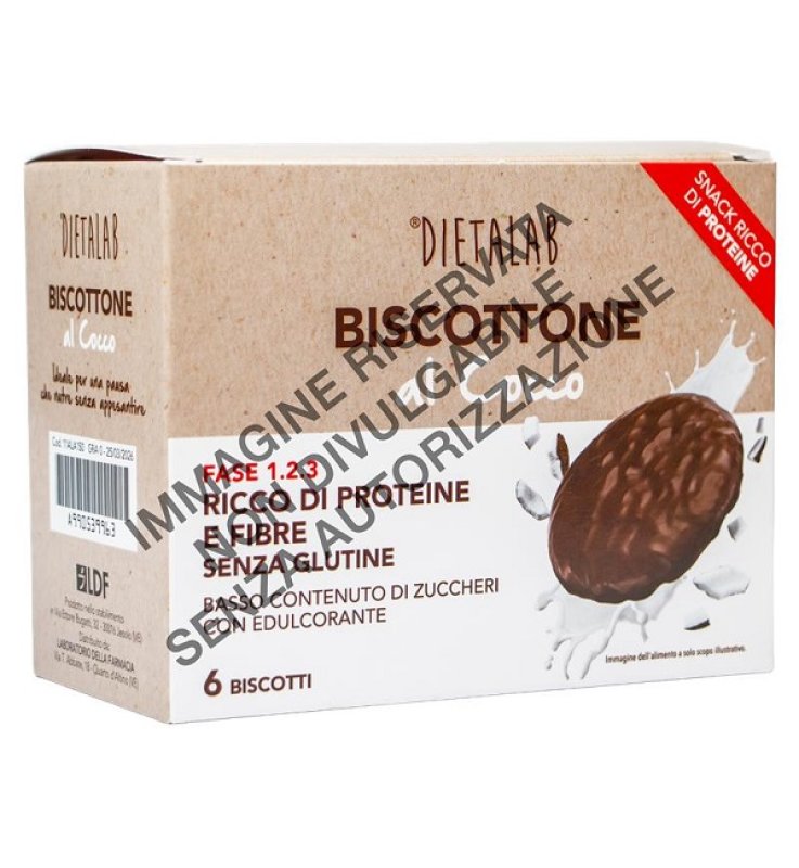 DIETALAB BISCOTTONE AL COCCO 6 PEZZI SENZA GLUTINE CON EDULCORANTE