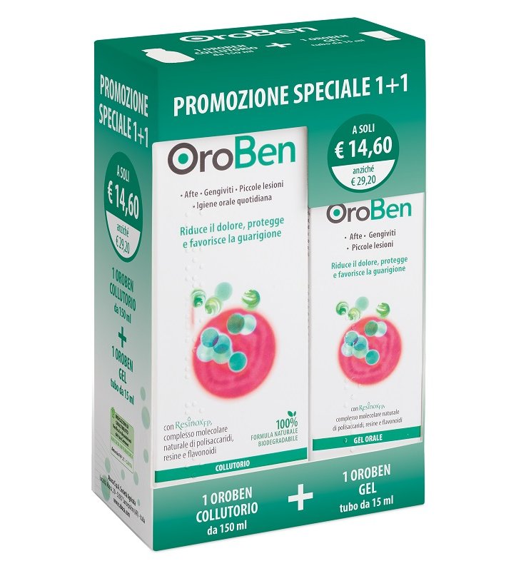 OROBEN COLLUTORIO + GEL CONFEZIONE SPECIALE 1+1 OROBEN COLLUTORIO + GEL CONFEZIONE SPECIALE 1+1