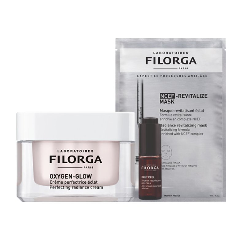 FILORGA XMAS 2026 COFFRET GLOW OXYGEN GLOW DAILY PEEL + OXYGEN GLOW CREAM + NCEF REVITALIZE MASK