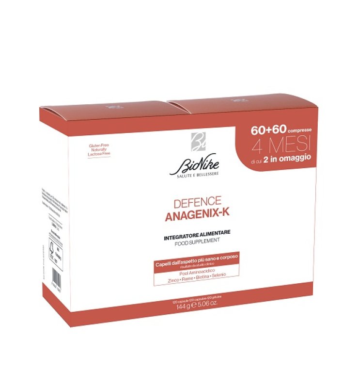 DEFENCE ANAGENIX K 60 CAPSULE 2 PEZZI SENZA GLUTINE NATURALMENTE PRIVO DI LATTOSIO