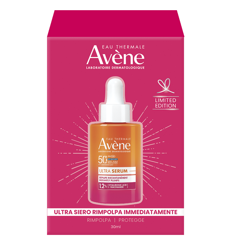 EAU THERMALE AVENE SOLARI ULTRA SIERO RIMPOLPA IMMEDIATAMENTE SPF50+ 30 ML LIMITED EDITION