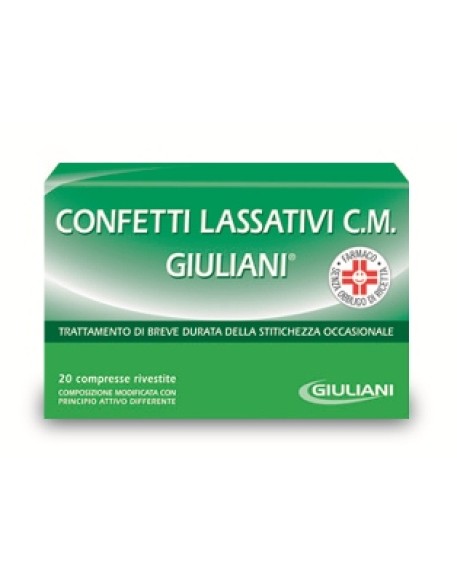 CONFETTI LASSATIVI C.M. GIULIANI*20 conf 40 mg + 60 mg + 20mg