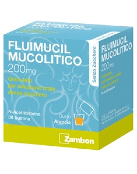 FLUIMUCIL MUCOLITICO*30 bust grat 200 mg senza zucchero