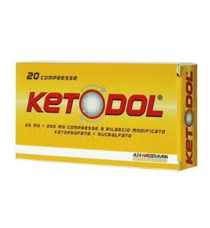 KETODOL*20 cpr 25 mg + 200 mg