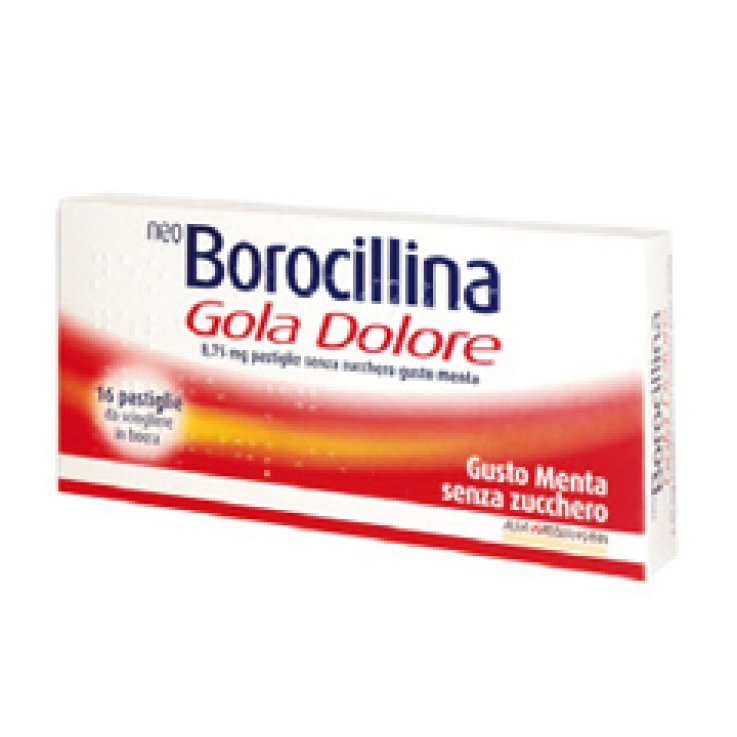 NEOBOROCILLINA GOLA DOLORE*16 pastiglie 8,75 mg menta senzazucchero NEOBOROCILLINA GOLA DOLORE*16 pastiglie 8,75 mg menta senzazucchero
