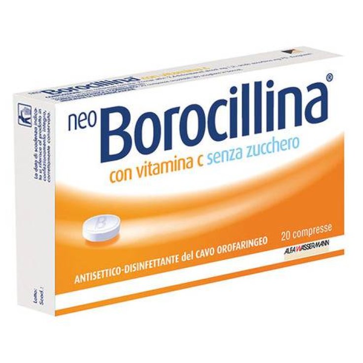 NEOBOROCILLINA C*20 pastiglie 1,2 mg + 70 mg senza zucchero NEOBOROCILLINA C*20 pastiglie 1,2 mg + 70 mg senza zucchero