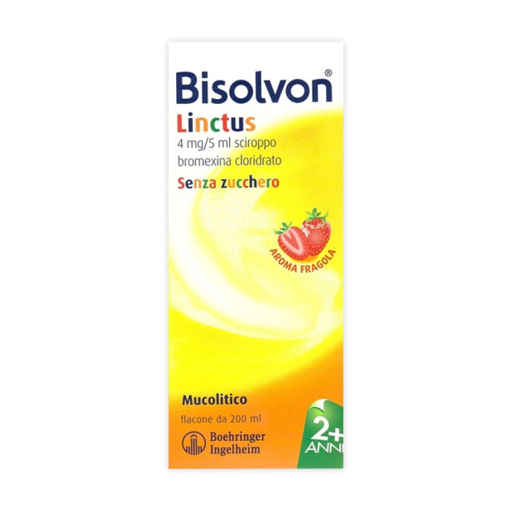 BISOLVON*sciroppo 200 ml 4 mg/5 ml aroma fragola BISOLVON*sciroppo 200 ml 4 mg/5 ml aroma fragola