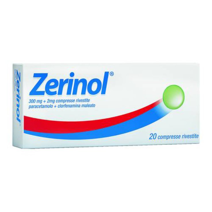ZERINOL*20 cpr riv 300 mg + 2 mg ZERINOL*20 cpr riv 300 mg + 2 mg
