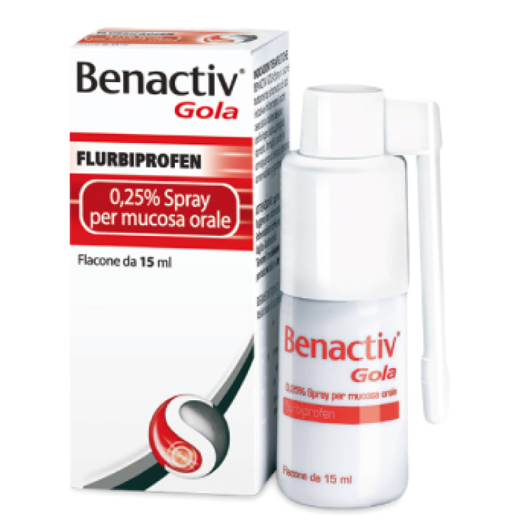 BENACTIV GOLA*spray mucosa orale 15 ml 0,25% BENACTIV GOLA*spray mucosa orale 15 ml 0,25%