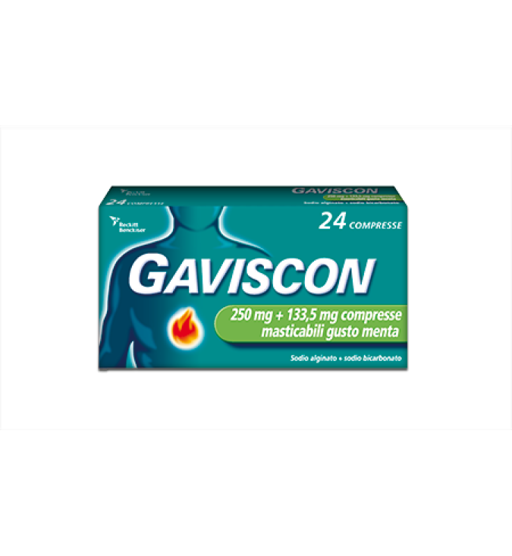 GAVISCON*24 cpr mast 250 mg + 133,5 mg menta