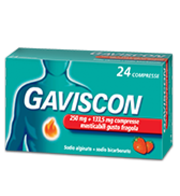 GAVISCON*24 cpr mast 250 mg + 133,5 mg fragola