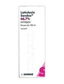 LATTULOSIO (SANDOZ)*sciroppo 180 ml 66,7% flacone