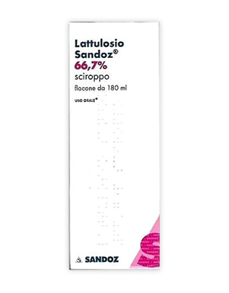 LATTULOSIO (SANDOZ)*sciroppo 180 ml 66,7% flacone