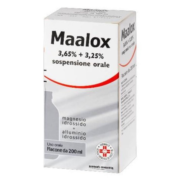 MAALOX*orale sosp 200 ml 3,65% + 3,25% MAALOX*orale sosp 200 ml 3,65% + 3,25%