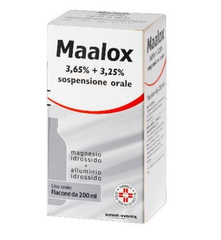 MAALOX*orale sosp 200 ml 3,65% + 3,25%