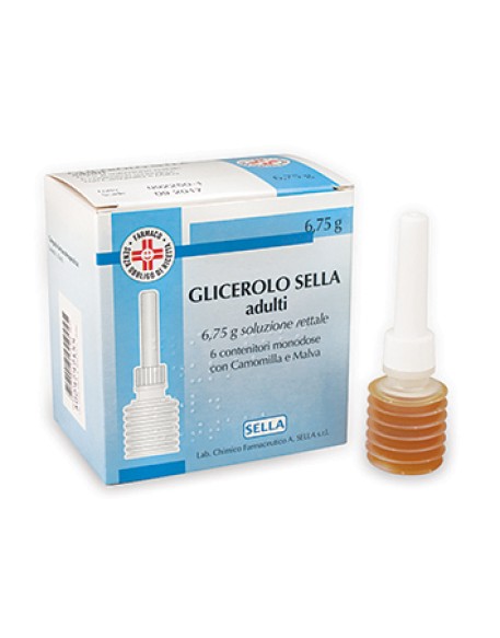 GLICEROLO (SELLA)*AD 6 contenitori monodose 6,75 g soluz rett con camomilla e malva