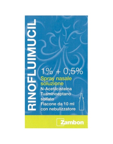 RINOFLUIMUCIL*spray nasale flaconcino 10 ml 1% + 0,5%