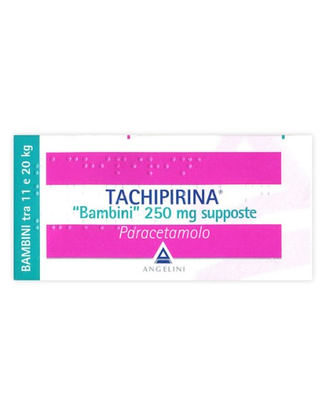 TACHIPIRINA*BB 10 supp 250 mg