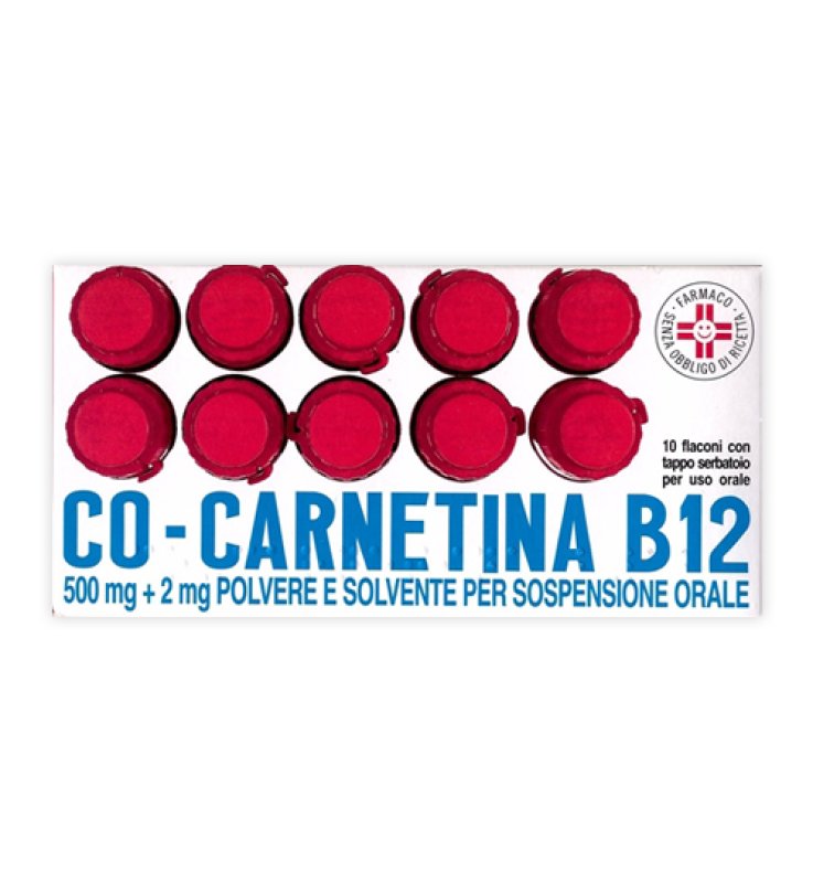 COCARNETINA B12*orale sosp 10 flaconcini 10 ml 500 mg + 2 mg