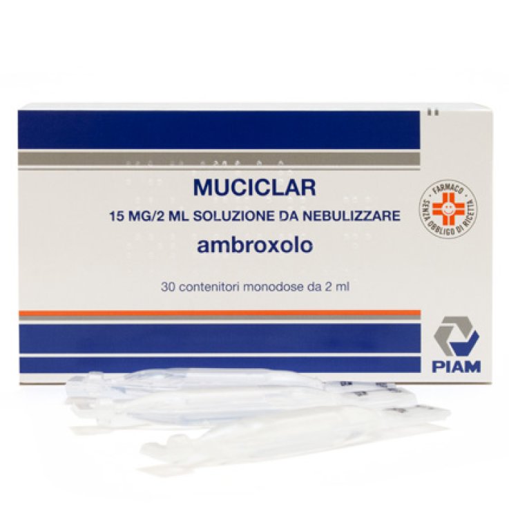 MUCICLAR*soluz nebul 30 monod 15 mg 2 ml MUCICLAR*soluz nebul 30 monod 15 mg 2 ml