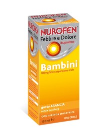 NUROFEN FEBBRE E DOLORE*BB orale sosp 150 ml 100 mg/5 ml arancia senza zucchero con siringa