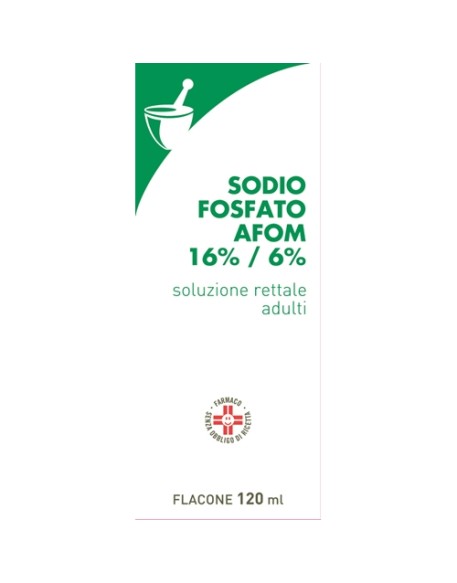 SODIO FOSFATO (AFOM)*1 flacone 120 ml 16% + 6% soluz rett con cannula preinserita