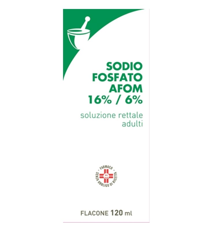 SODIO FOSFATO (AFOM)*1 flacone 120 ml 16% + 6% soluz rett con cannula preinserita