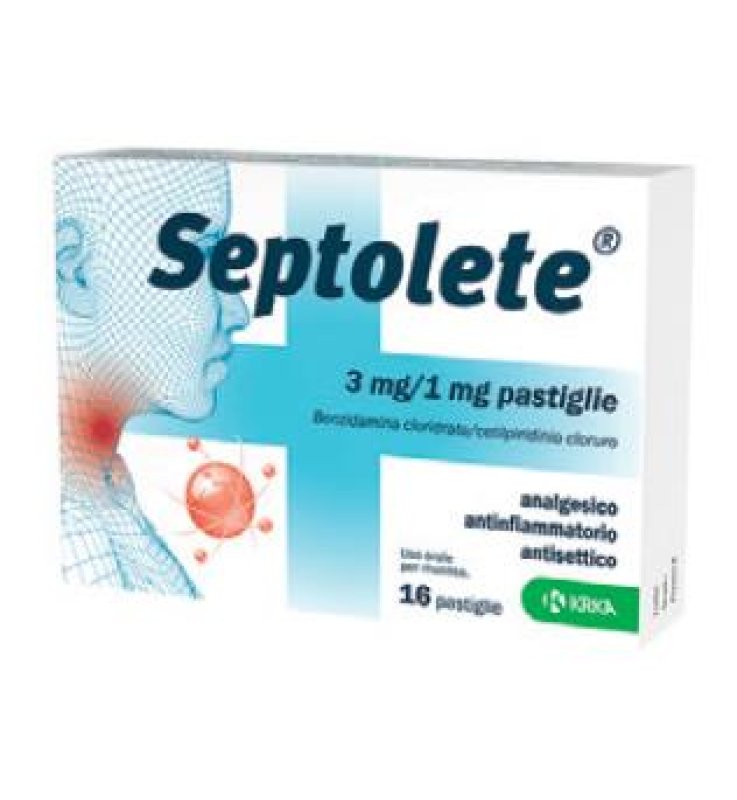 SEPTOLETE*16 pastiglie 3 mg + 1 mg aroma eucalipto