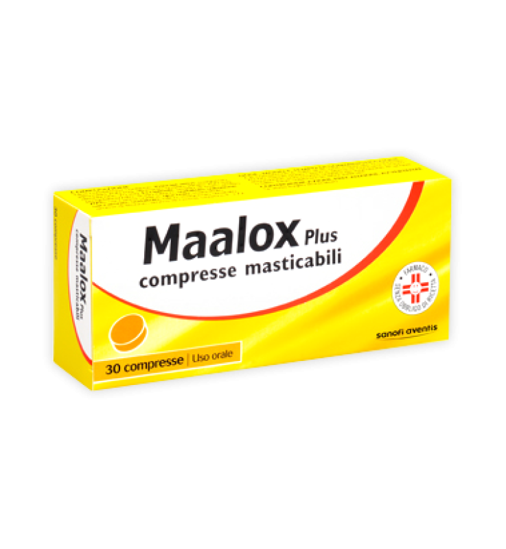 MAALOX PLUS*30 cpr mast 200 mg + 200 mg + 25 mg