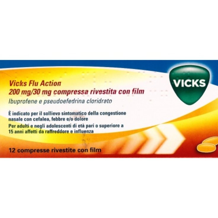 VICKS FLU ACTION*12 cpr riv 200 mg + 30 mg VICKS FLU ACTION*12 cpr riv 200 mg + 30 mg