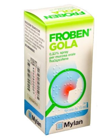 FROBEN GOLA*spray mucosa orale 15 ml 0,25%