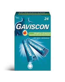 GAVISCON*24 bust orale sosp 500 mg/10 ml + 267 mg/10 ml menta