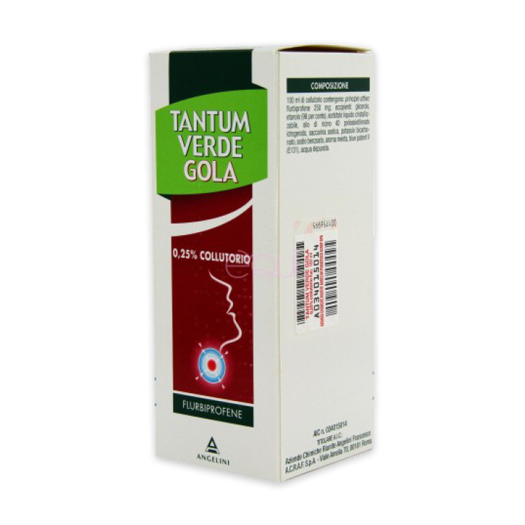 TANTUM VERDE GOLA*collutorio 160 ml 250 mg/100 ml TANTUM VERDE GOLA*collutorio 160 ml 250 mg/100 ml