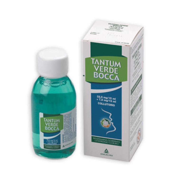 TANTUM VERDE BOCCA*collutorio 240 ml 22,5 mg/15 ml + 7,5 mg/15 ml