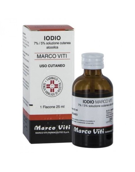 IODIO SOLUZIONE ALCOLICA I (MARCO VITI)*soluz cutanea 25 ml7% + 5%