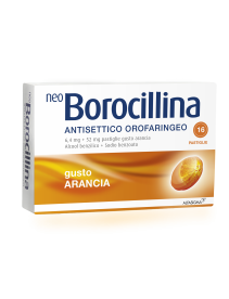 NEOBOROCILLINA ANTISETTICO OROFARINGEO*16 pastiglie 6,4 mg +52 mg arancia