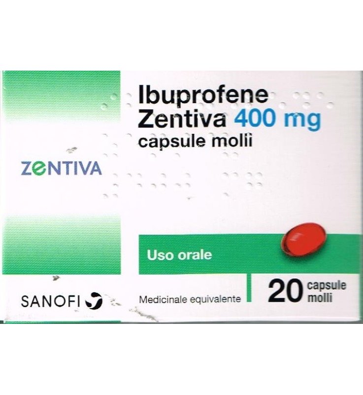 IBUPROFENE (ZENTIVA)*20 cps molli 400 mg IBUPROFENE (ZENTIVA)*20 cps molli 400 mg