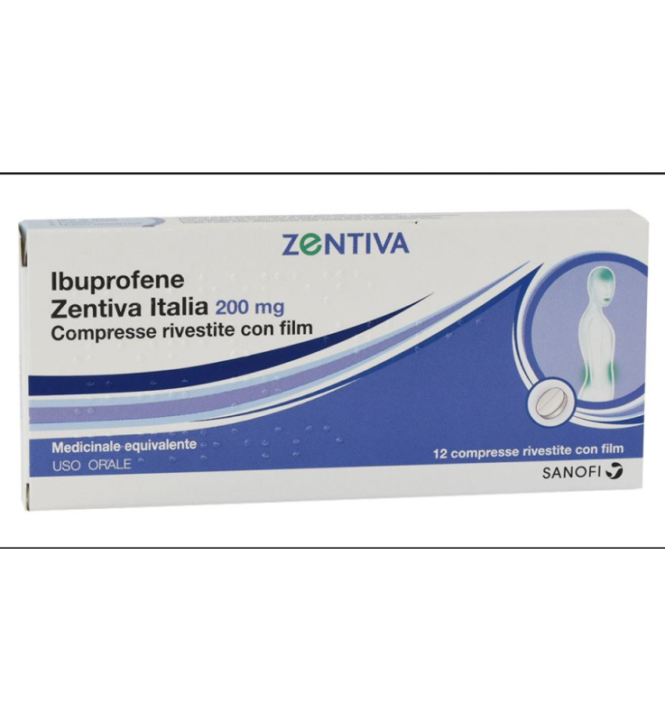 IBUPROFENE (ZENTIVA ITALIA)*12 cpr riv 200 mg IBUPROFENE (ZENTIVA ITALIA)*12 cpr riv 200 mg