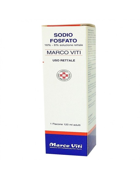 SODIO FOSFATO (MARCO VITI)*1 flacone 120 ml 16% + 6% soluz rett