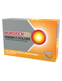 NUROFENKID FEBBRE E DOLORE*24 cps molli masticabili 100 mg