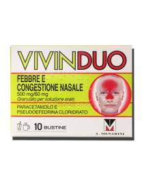 VIVINDUO FEBBRE E CONGESTIONE NASALE*orale 10 bustine 500 mg+ 60 mg