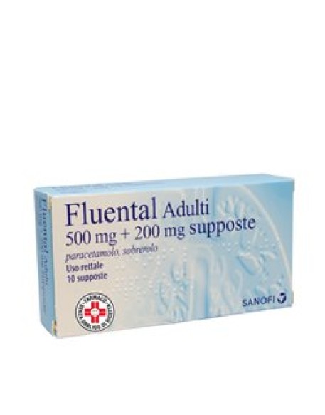 FLUENTAL*AD 10 supp 200 mg + 500 mg