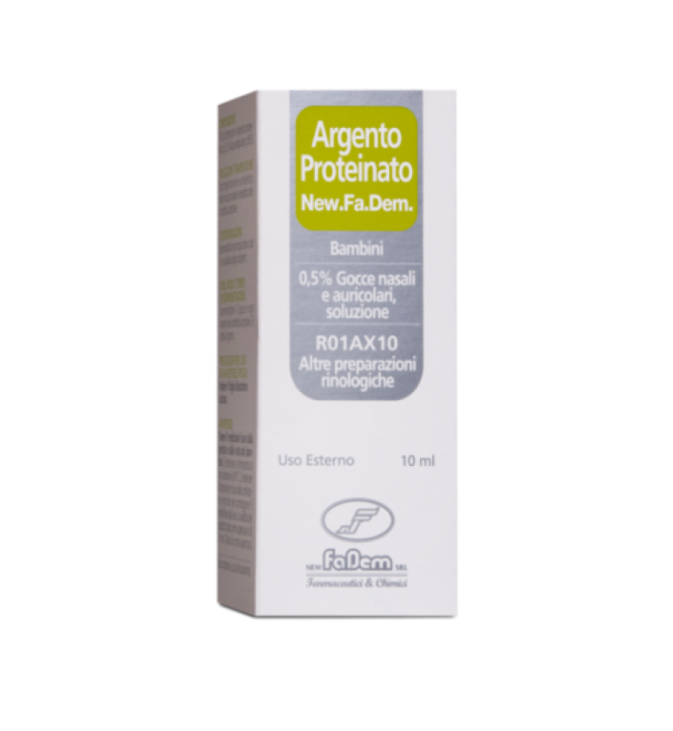 ARGENTO PROTEINATO (NEW.FA.DEM.)*BB gtt orl 10 ml 0,5%