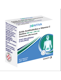 ACIDO ACIDO ACETILSALICILICO E VITAMINA C (ZENTIVA)*20 cpr eff 400 mg + 240 mg