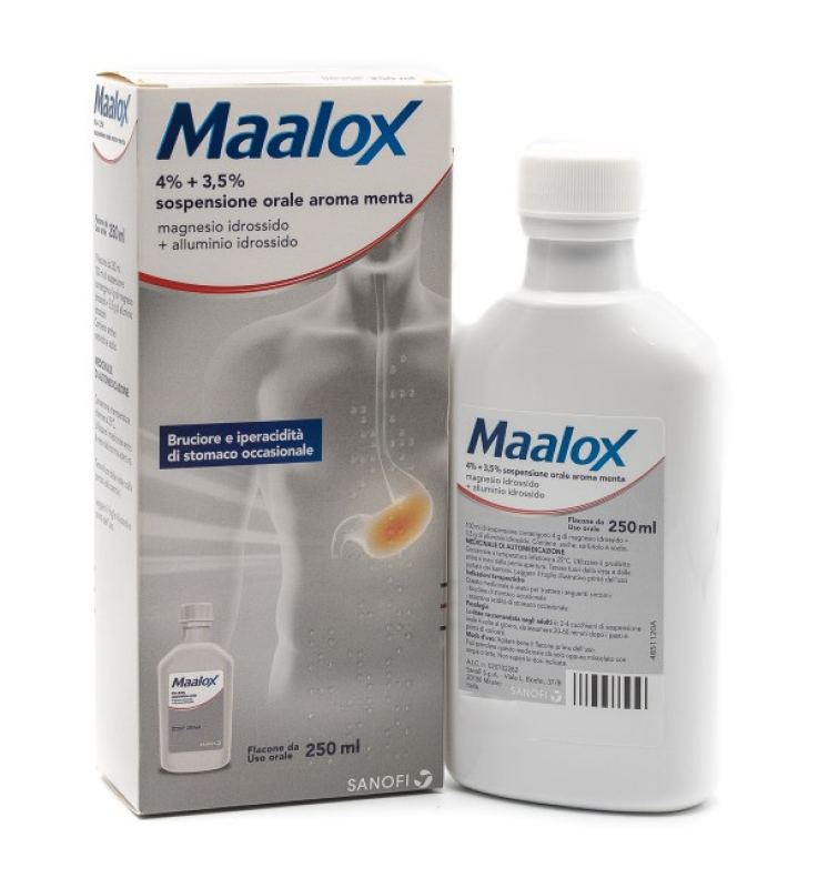 MAALOX*orale sosp 250 ml 4% + 3,5% aroma menta