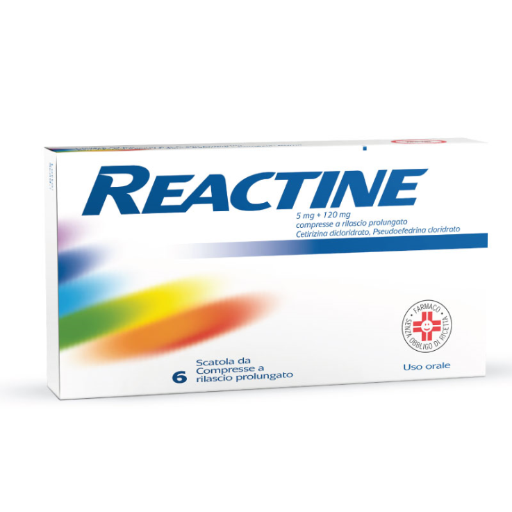 REACTINE*6 cpr 5 mg + 120 mg rilascio prolungato REACTINE*6 cpr 5 mg + 120 mg rilascio prolungato
