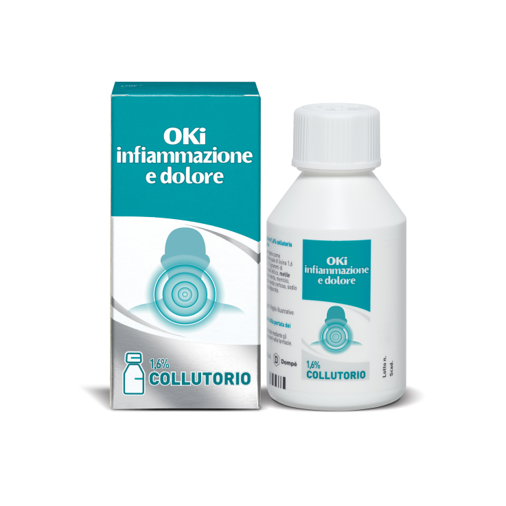 OKI INFIAMMAZIONE E DOLORE*collutorio 150 ml 1,6% OKI INFIAMMAZIONE E DOLORE*collutorio 150 ml 1,6%