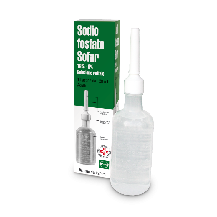 SODIO FOSFATO (ALFASIGMA)*1 flacone 120 ml 16% + 6% soluz rett SODIO FOSFATO (ALFASIGMA)*1 flacone 120 ml 16% + 6% soluz rett