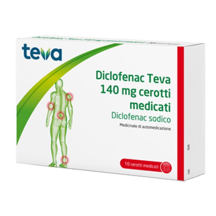 DICLOFENAC (TEVA)*10 cerotti medicati 140 mg DICLOFENAC (TEVA)*10 cerotti medicati 140 mg
