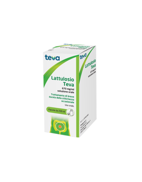 LATTULOSIO (TEVA)*orale soluz 200 ml 670 mg/ml flacone